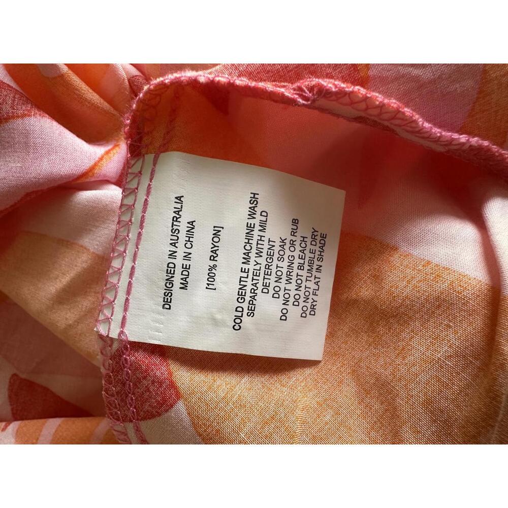 Anthropologie Abel The Label Rumi Open Back Maxi Dress Tropical Floral Sz Large - Picture 12 of 15